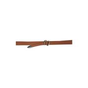 Bruine Leren Riem Elegant Metalen Gesp Orciani , Brown , Dames