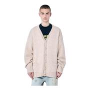 Parelknoop Wol Vest Vetements , Beige , Heren