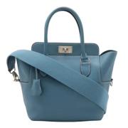 Pre-owned Leather handbags Hermès Vintage , Blue , Dames