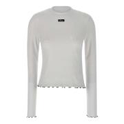 Witte Geribbelde Crew Neck Sweater Rotate Birger Christensen , White ,...