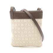 Pre-owned Canvas shoulder-bags Bvlgari Vintage , Beige , Dames