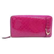 Pre-owned Leather wallets Gucci Vintage , Pink , Dames