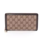 Pre-owned Canvas wallets Gucci Vintage , Brown , Dames