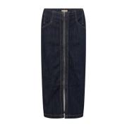 Denim rok met volledige rits Soyaconcept , Black , Dames