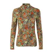 Top met bloemenprint en col Samsøe Samsøe , Multicolor , Dames