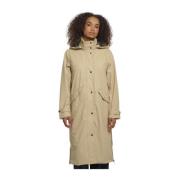 Lange regenjas India Bleek Kameel Rino&Pelle , Beige , Dames