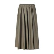 Uitlopende Katoenen Rok met Zakken Kiltie , Gray , Dames