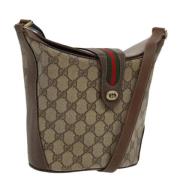 Pre-owned Canvas gucci-bags Gucci Vintage , Beige , Dames