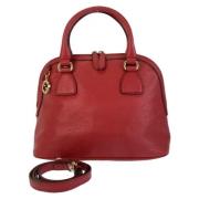 Pre-owned Leather handbags Gucci Vintage , Red , Dames