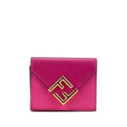 Pre-owned Leather wallets Fendi Vintage , Pink , Dames