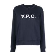 Blauwe Sweatshirt A.p.c. , Blue , Dames