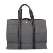 Pre-owned Canvas handbags Hermès Vintage , Gray , Dames