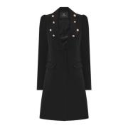 Elegante Zwarte Jurk met V-hals Bruuns Bazaar , Black , Dames