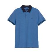 Polo Korte Mouw Oxford Piqué Gant , Blue , Heren