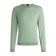 Comfortabele Gebreide Trui Hugo Boss , Green , Heren