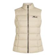 Gewatteerd vest met contrasterende accenten Karl Lagerfeld , Beige , D...