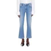 Flare Mini Jeans in Indigo Denim Max Mara , Blue , Dames