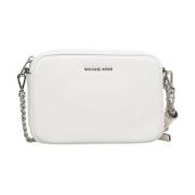 Witte leren schoudertas Ginny Michael Kors , White , Dames