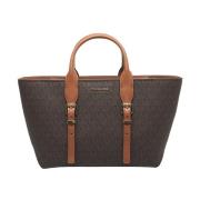 Bruine Moore Tote Tas Michael Kors , Brown , Dames