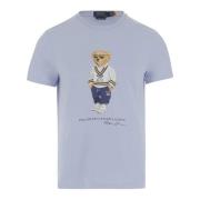 Katoenen Polo Bear T-shirt Lichtblauw Polo Ralph Lauren , Blue , Heren