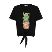 Zwart Grafisch Print T-shirts en Polos Stella McCartney , Black , Dame...