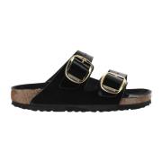 Patentleren Open-Teen Sandalen met Kurken Zool Birkenstock , Black , D...