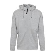 Grijs Melange Rits Hoodie Sweatshirt C.p. Company , Gray , Heren