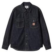 Denim Overhemd Jas Blauw Carhartt Wip , Black , Heren