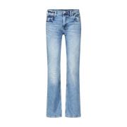 Relaxed Straight-Fit Jeans met Used Effect True Religion , Blue , Dame...