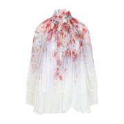 Bloemen Crush Smock Blouse Zimmermann , Multicolor , Dames