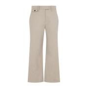 Coloniale Chino Cropped Pants Brunello Cucinelli , Beige , Dames