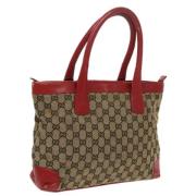 Pre-owned Canvas handbags Gucci Vintage , Beige , Dames