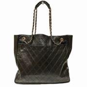 Pre-owned Leather totes Chanel Vintage , Black , Dames