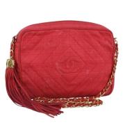 Pre-owned Canvas chanel-bags Chanel Vintage , Red , Dames