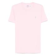 Geborduurde Slim Fit Katoenen T-shirt Polo Ralph Lauren , Pink , Heren