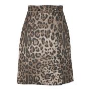 Elegante Wollen Rok Dolce & Gabbana , Multicolor , Dames