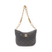 Pre-owned Leather chanel-bags Chanel Vintage , Black , Dames