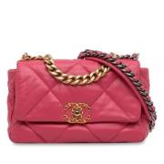 Pre-owned Leather chanel-bags Chanel Vintage , Pink , Dames