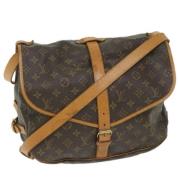 Pre-owned Canvas louis-vuitton-bags Louis Vuitton Vintage , Brown , Da...