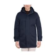 Blauwe Technische Micro Pique Parka Distretto12 , Blue , Heren