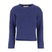 Cerulean Sweater Katoenmix Stijlvol Marni , Blue , Dames