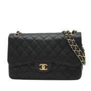 Pre-owned Leather chanel-bags Chanel Vintage , Black , Dames