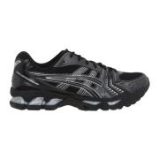 Zwarte Mesh en Eco-leer Sneakers Asics , Black , Dames