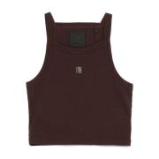 Bruine Mouwloze Top met 4G Motief Givenchy , Brown , Dames