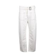 Katoenen Casual Broek Etro , White , Dames