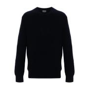 B98 Crewneck Sweater Ermenegildo Zegna , Black , Heren