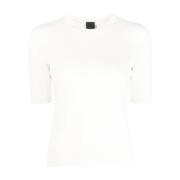 Casual Gebreid T-shirt in wit Lorena Antoniazzi , White , Dames