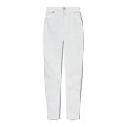 Jeans met toelopende pijpen Balmain , White , Dames