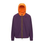 Kleur Blok Waterdichte Jas K-Way , Purple , Heren