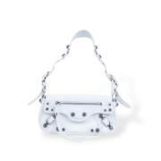 Pre-owned Leather handbags Balenciaga Vintage , White , Dames